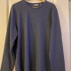 English Laundry Men’s  Long Sleeve Waffle Knit Thermal Shirts Size XL blue/gray
